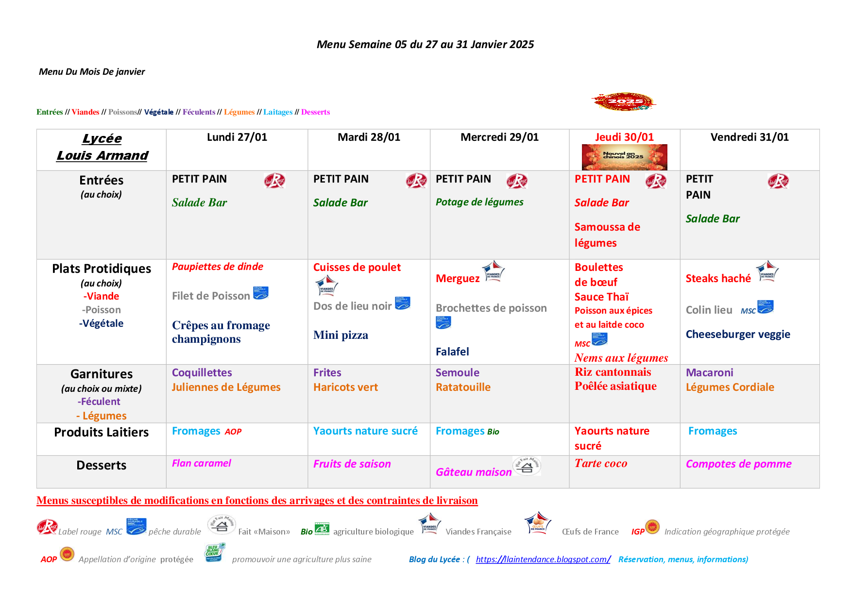 Menu Semaine 39 du 23 au 27 .09 .2024 septembre 2024 Copie 1 