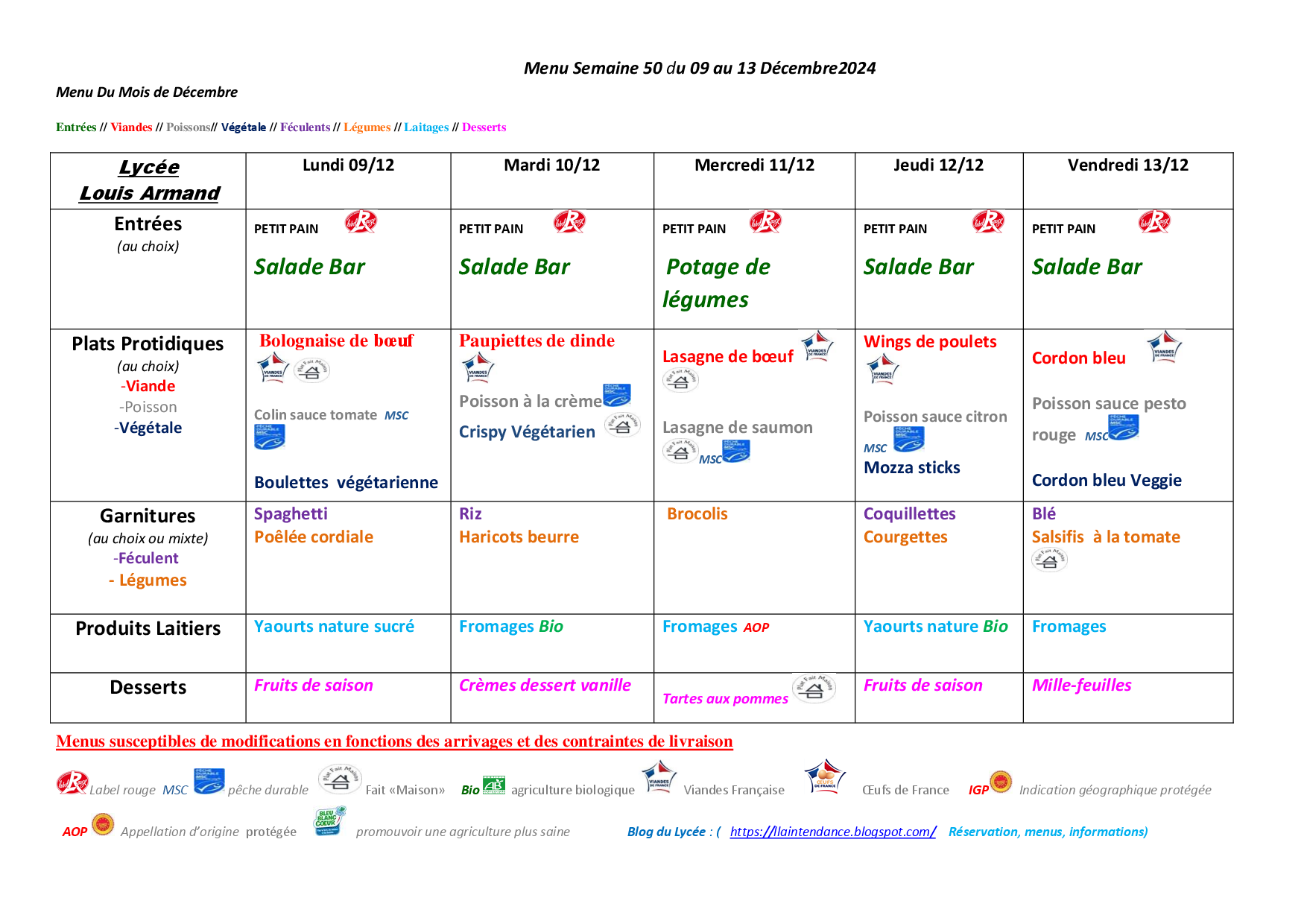 Menu Semaine 39 du 23 au 27 .09 .2024 septembre 2024 Copie 1 